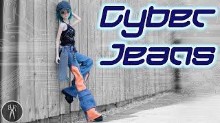 Designing and Sewing Cyber Jeans For Smart Doll - Custom Pattern Alteration Process/DIY Drafting