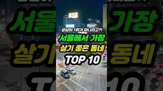 서울에서 가장 살기 좋은 동네 TOP10 #sorts