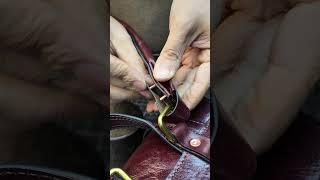 How to install copper rivets#shorts #bagmaking #leather #bag #brass  #shortsvideo #copper #rivet