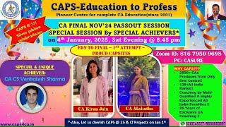 CA Final - Nov 24 - Special Session by Special Achievers & Passout Session