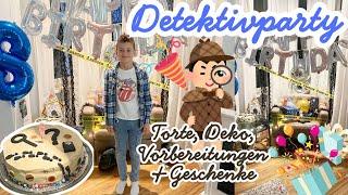 Felix 8.Geburtstag‍️•DETEKTIV Party • Geschenke,Torte backenDeko •Vorbereitungen ohne Schlaf