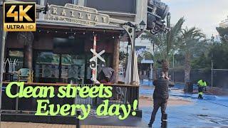 ‍️ Morning Stroll on the Benidorm Strip: Clean Streets After a Wild Night 