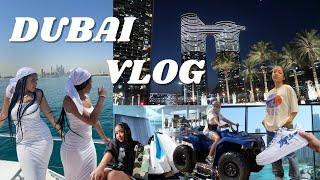 Dubai Travel Vlog 2021! Yacht Tour, Desert ATVs, Shopping at the Dubai Mall, Top Golf, Food, + More