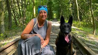 Ukraine, Tunnel of love, Belgian Malinois Linda.