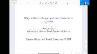 Anna Jencova: Renyi relative entropies and noncommutative Lp spaces