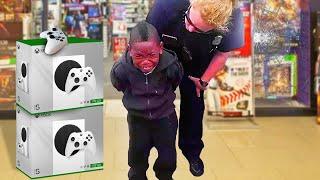 kid caught STEALING BRAND NEW XBOX... (BIG MISTAKE)