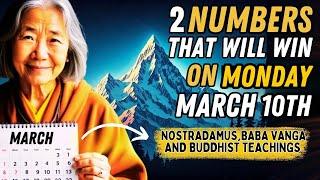 "2 NUMBERS TO WIN MEGA JACKPOT On Sunday 9th March 2025 | Nostradamus Baba Vanga & Buddhist Wisdom"