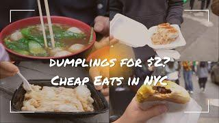 Dumplings for $2? Cheap Eats in NYC! Street Food Edition