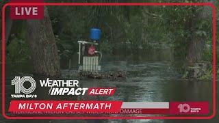 Anclote River in New Port Richey flooded following Hurricane Milton