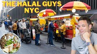 Eating at The Halal Guys. The Most Famous Halal Street Cart in NYC