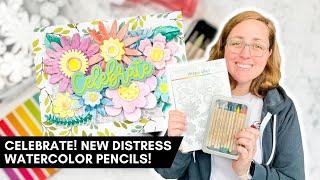 Celebrate! New Distress Watercolor Pencils [with Scrapbook.com!]