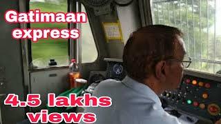 Gatimaan Express IICab view of  High Speed train II Skipping station with Honking II RAILWAY TUBE II