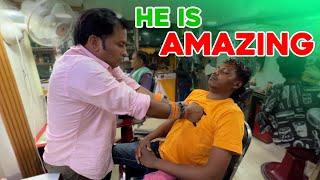 He is AMAZING in his Trade of Head Massage | Indian Massage