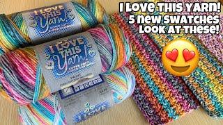 Yarn Swatch Time - I LOVE THIS YARN -  #hobbylobby