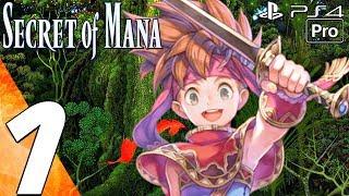 Secret of Mana Remake - Gameplay Walkthrough Part 1 - Prologue (Full Game) PS4 PRO