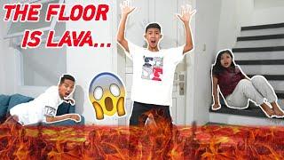 THE FLOOR IS LAVA DIRUMAH AJA! | Challenge Lucu | Mikael TubeHD