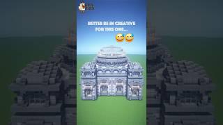 50 BEACONS?? This Library Costs More Than a Netherite Throne  | #Shorts #minecraft #builds