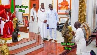 MONDAY OKPEBHOLO DENNIS IDAHOSA VISIT THE OBA OF BENIN KINGDOM