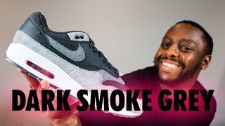 Nike Air Max 1 PRM Dark Smoke Grey On Foot Sneaker Review QuickSchopes 722 Schopes HJ9292 070