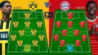 DORTMUND VS BAYERN MUNICH Head to Head Starting Lineups BUNDESLIGA Matchday 9 ft. Bellingham, Mane