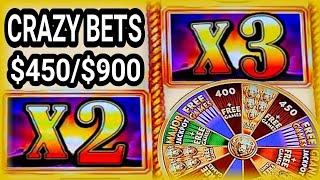 Huge Jackpots at High Crazy Bets $450/$900 on Buffalo Revolution Slot