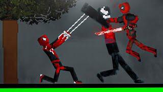 Spider-Man and Deadpool vs Venom on Acid Sea in People Playground