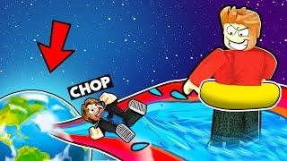 ROBLOX CHOP AND FROSTY SLIDE DOWN THE LONGEST WATERSLIDE