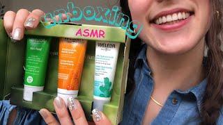 ASMR| Unboxing skincare  English and Dutch whispers, gentle tapping