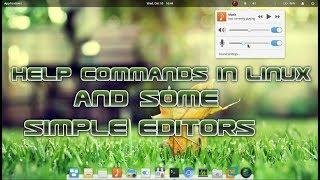 help commands in linux and simple editors