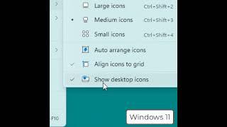 Windows 11 Show and High Desktop Icons