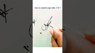 How to stylish sign with ️ A 🩷 ?       #signature #avangard