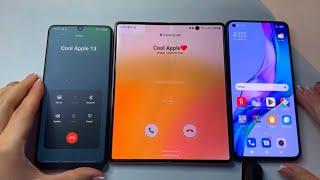 Triple calls Samsung Galaxy A32 vs Z Fold2 vs Xiaomi 11 Lite NE / Incoming & outgoing calls