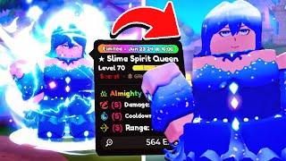 Unlocking The UNOBTAINABLE 0.001% Almighty Slime Spirit Queen In Anime Defenders