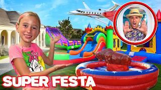 GIORGIA ORGANIZZA UNA SUPER FESTA IN  PISCINA CON TUTTI I NOSTRI AMICI E PAPÀ SALVO LA SCOPRE!