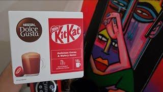 KITKAT Hot Chocolate Cocoa Nescafe Dolce Gusto Machine - Review Taste ️