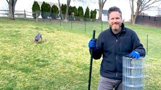 How to Install a Welded Wire Fence the Fast & Easy way with Elevation Changes, No Digging