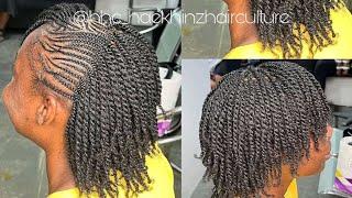 NATURAL HAIR TWIST STYLES | TWIST HAIRSTYLE FOR NATURAL | MINI TWISTS #braids #hairstyle#twist