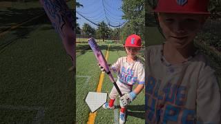 T-Ball bat vs Pitching Machine. #baseball #baseballswing #baseballbat #baseballboy #fail