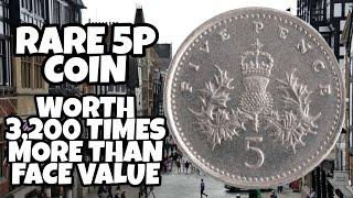 Rare 5p coin sells for 3,200 times more than face value