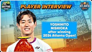 Yoshihito Nishioka after winning the 2024 Atlanta Open title!