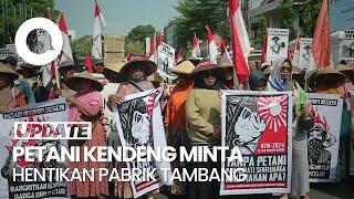 Petani Kendeng Demo di DPRD Pati, Minta Hentikan Pendirian Pabrik Tambang