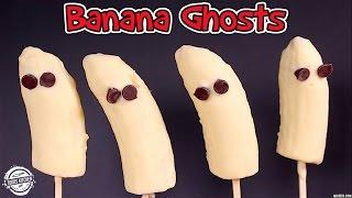 BANANA GHOSTS - Halloween kids treat recipe