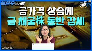 금가격 상승에 금 채굴株 동반 강세/캐터필러, 경기 침체 우려에 7일만에 하락/GM, 사무직원 약 5000명 짐싼다/C3 AI, 회계부정 의혹_특징주 브리핑 (20230405)