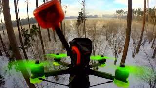 полет на FPV дроне с необычным ракурсом