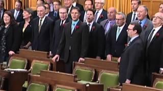 MP Mark Warawa leads the House of Commons in the Singing of O Canada