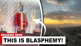 Aliens in Church MASSIVE UFO Spreading Mist...