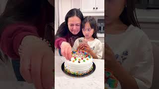 Busted! Mom Caught Stealing Skittles from the Cake  #shorts