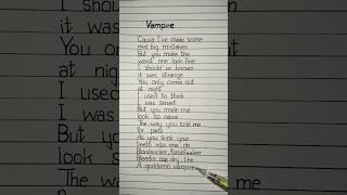 "vampire" by Olivia Rodrigo (Lyrics) #oliviarodrigo #vampire #lyrics