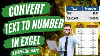 How to convert numbers stored as text to numbers in Excel | Convert text to number in Excel