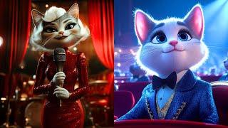 Purrfectly Charming: Singing Cat Brings Hollywood Glamour! 